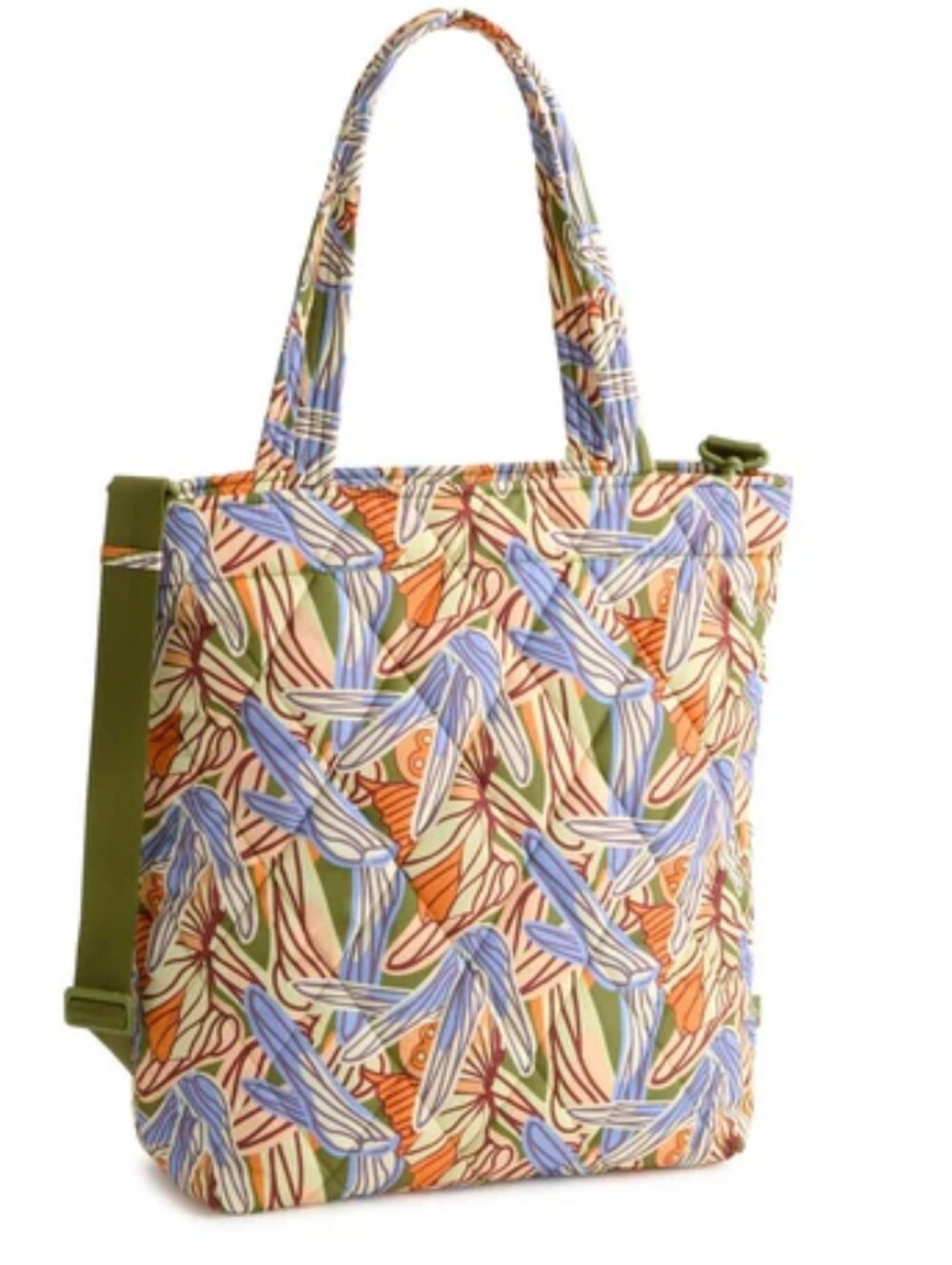 Vera Bradley Large North South Tote Bag Ultralight Quilted Dragonfly By *NWT*